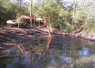 sludge pond treatment start